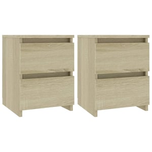 

vidaXL Bedside Cabinets 2 pcs Sonoma Oak 30x30x40 cm Engineered Wood