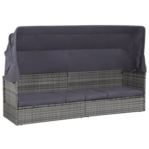 

Vidaxl Garden Bed With Canopy Grey 205x62 Cm Poly Rattan