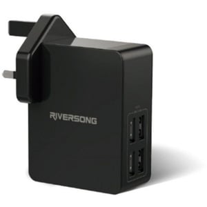 Riversong 4 USB 27 Watts Port Fast Charger Black