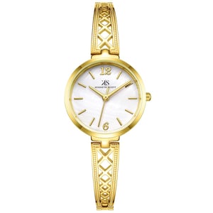 Kenneth Scott Women's Analog White Dial Watch - K22518-GBGM