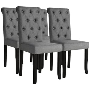 

vidaXL Dining Chairs 4 pcs Solid Wood Dark Grey