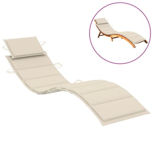 

vidaXL Sun Lounger Cushion Cream 186x58x3 cm