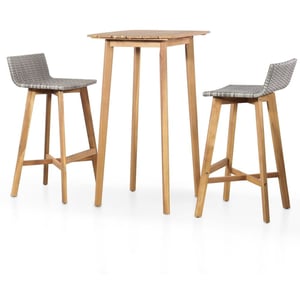 

Vidaxl 3 Piece Bar Set Solid Acacia Wood