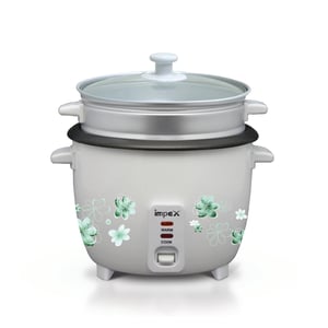 Impex Rc 2804 2.8 Liter 1000w Drum Rice Cooker With Steamer Featuring Safety Protection