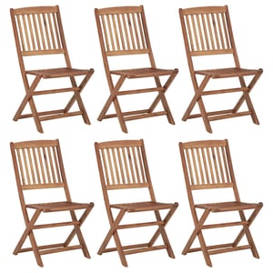 

vidaXL Folding Garden Chairs 6 pcs Solid Acacia Wood
