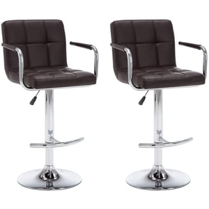 

Vidaxl Bar Stools 2 Pcs Brown Faux Leather