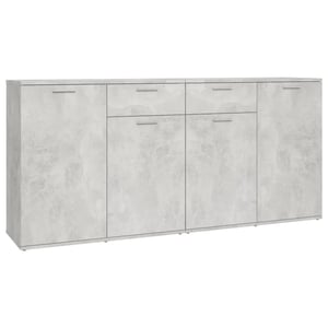 vidaXL Sideboard Concrete Grey 160x36x75 cm Engineered Wood