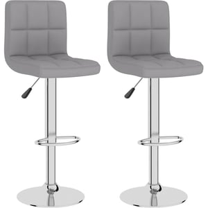 

Vidaxl Bar Stools 2 Pcs Light Grey Fabric