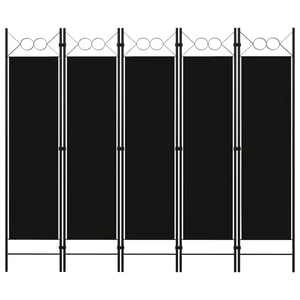 

Vidaxl 5-panel Room Divider Black 200x180 Cm