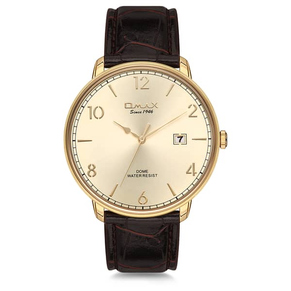 Omax Dome Series Brown Leather Analog Watch For Men DCD001G15I Omax Dome Series Brown Leather Analog Watch For Men DCD001G15I
