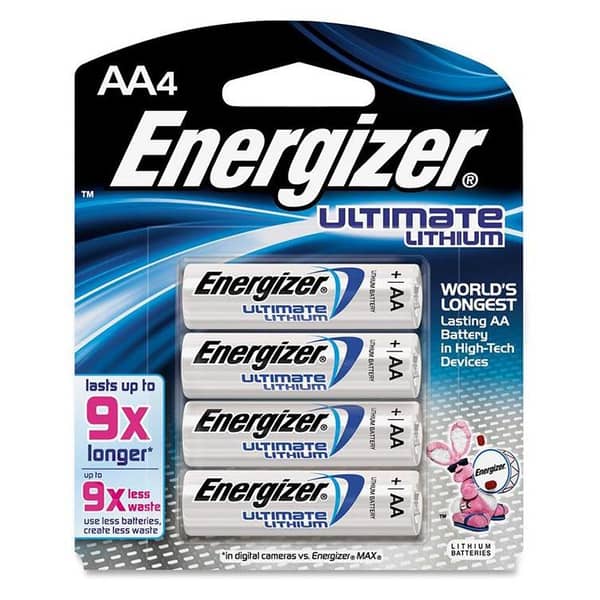 Energizer L91BP4 Lithium Battery AA 4pcs