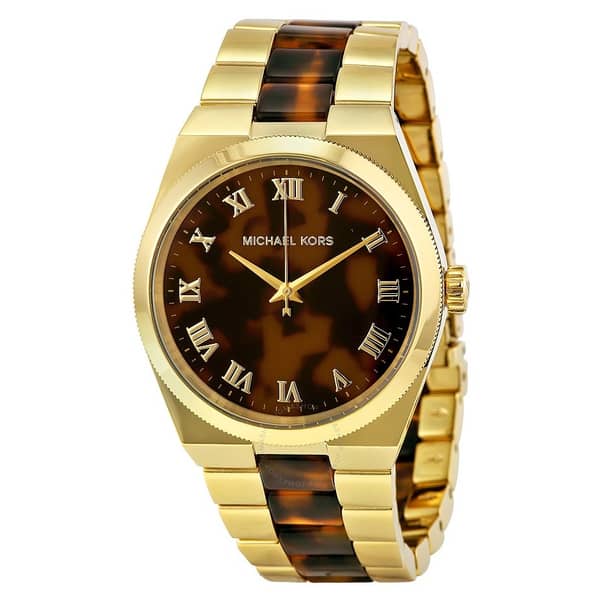 Michael Kors Channing Tortoise Shell Dial Ladies Watch