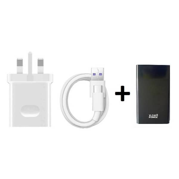 شاحن مع وصلة هواوي + شاحن متنقل إكس سيل