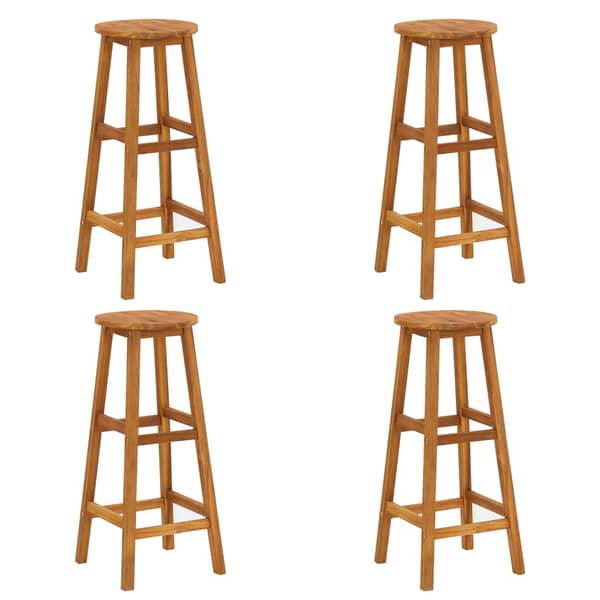 Vidaxl Bar Stools 4 Pcs Solid Acacia Wood Vidaxl Bar Stools 4 Pcs Solid Acacia Wood
