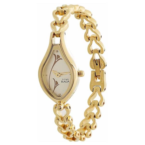 Titan 2457YM02 Champagne Dial Analog Watch for Women