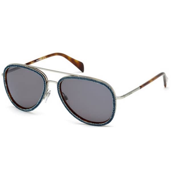 Diesel Aviator Blue Metal Unisex Sunglasses DL016756A58