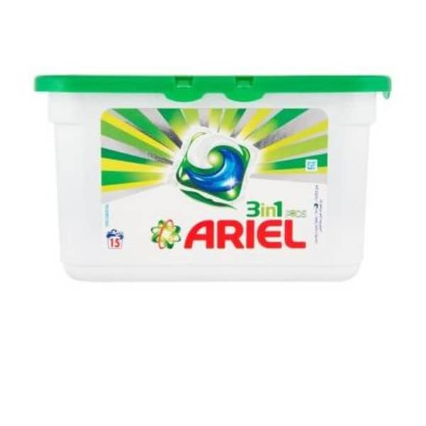 Ariel 73625 Green Capsules 15 Capsules, 28.8g each