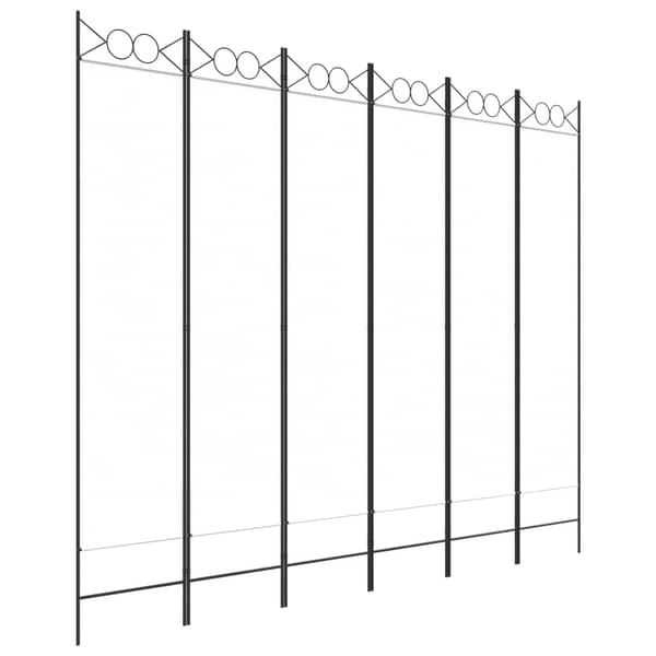 vidaXL 6-Panel Room Divider White 240x200 cm Fabric vidaXL 6-Panel Room Divider White 240x200 cm Fabric
