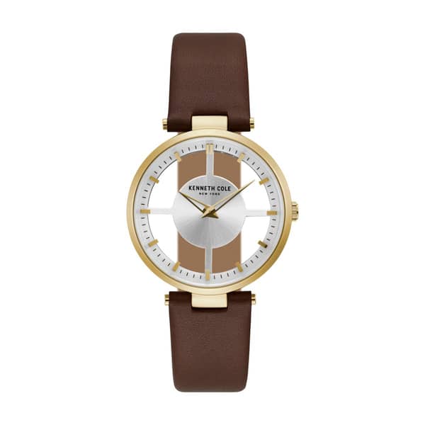 Kenneth Cole Transparency Watch For Women with Brown Genuine Leather Strap Kenneth Cole Transparency Watch For Women with Brown Genuine Leather Strap