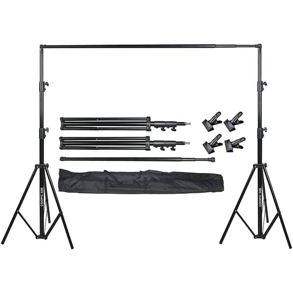 Coopic S06 2.8 X 3.2 Meters Heavy Duty Adjustable Backdrop Support System Photography Studio Video Stand With 4 Heavy Clamps And 1 Carrying Bag (s06 Kit)