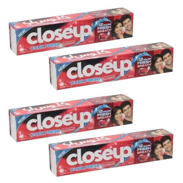 Closeup Red Hot Toothpaste 4 x 120ml Pack