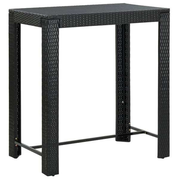 Vidaxl Garden Bar Table Black 100x60.5x110.5 Cm Poly Rattan Vidaxl Garden Bar Table Black 100x60.5x110.5 Cm Poly Rattan