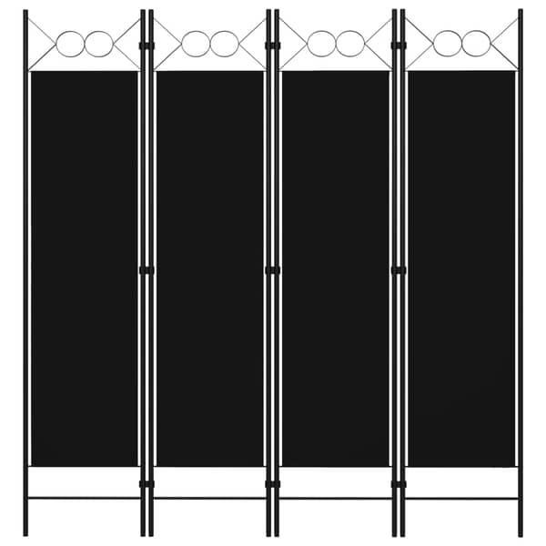 Vidaxl 4-panel Room Divider Black 160x180 Cm