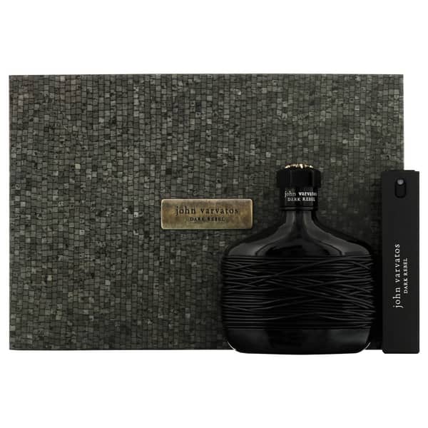 John Varvatos Dark Rebel Gift Set For Men (Dark Rebel 125ml EDT + 17ml EDT)