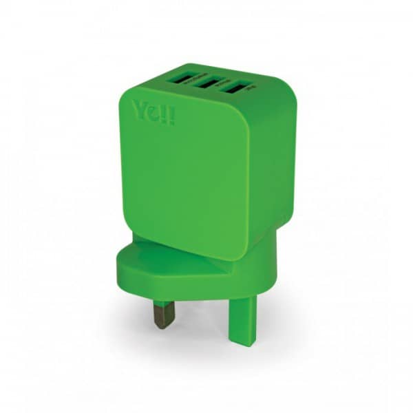 Yell UA5343BG USB Output Adapter 3.4A Green