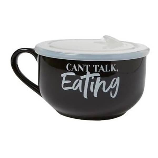 TYPO Big Mug Bowl Can't Talk Eating