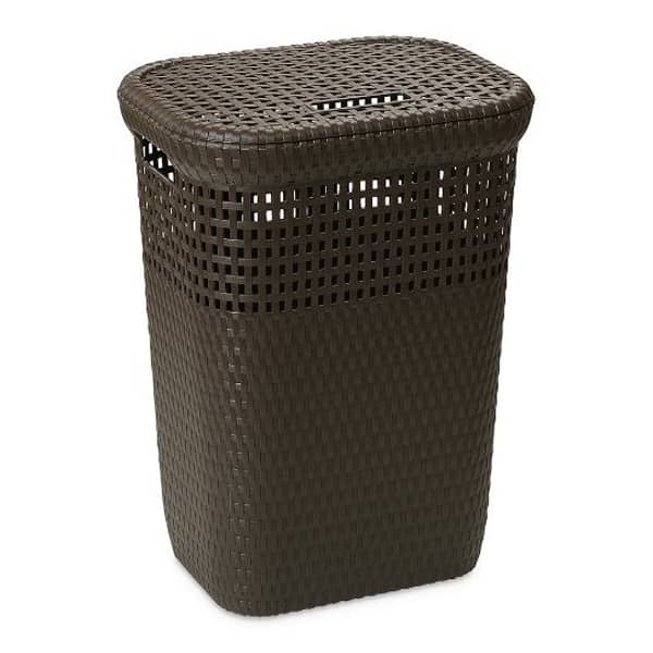 Dea Home Rattan Laundry Basket With Lid Brown 60 liter Dea Home Rattan Laundry Basket With Lid Brown 60 liter