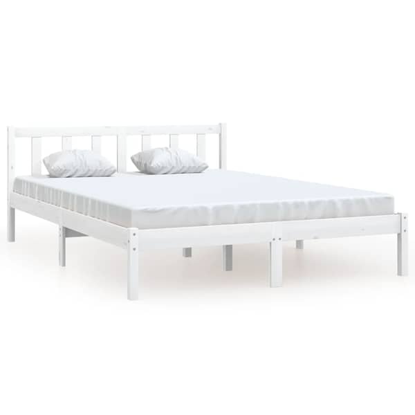 vidaXL Bed Frame White Solid Pinewood 140x200 cm vidaXL Bed Frame White Solid Pinewood 140x200 cm