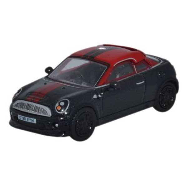 Oxford 76MC002 Mini Coupe Midnight Black/Red