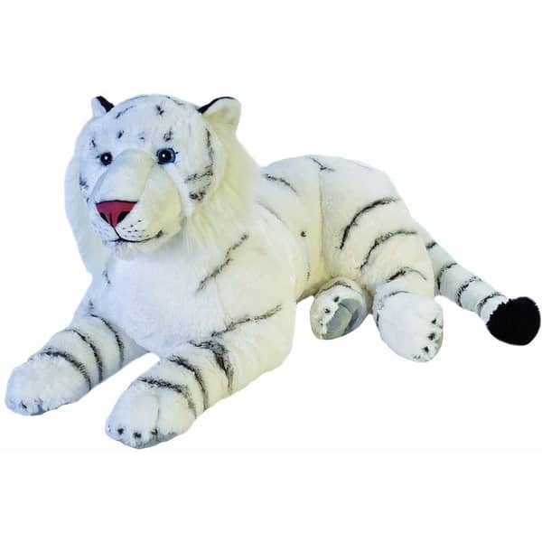 Wild Republic Jumbo White Tiger Plush Giant Stuffed Animal 30inch