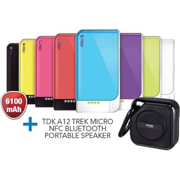 Moigus MOIJUICE6100 Power Bank 6100mAh+TDK A12 Trek Micro NFC Bluetooth Portable Speaker Moigus MOIJUICE6100 Power Bank 6100mAh+TDK A12 Trek Micro NFC Bluetooth Portable Speaker