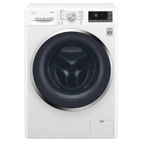 LG Front Load Washing Machine 9 kg F4J6VYP2W Steam 6motion DD Inverter Direct Drive Smart Diagnosis