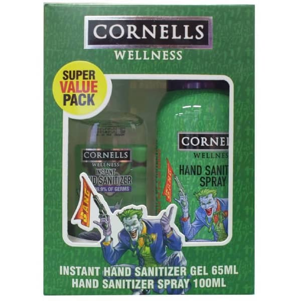 Cornell The Joker Hand Sanitizer Spray 100ml + Gel 65ml Cornell The Joker Hand Sanitizer Spray 100ml + Gel 65ml