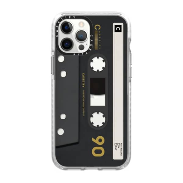Casetify Mixtape Cassette Collection Impact Case for Iphone 12 & 12 Pro - Black