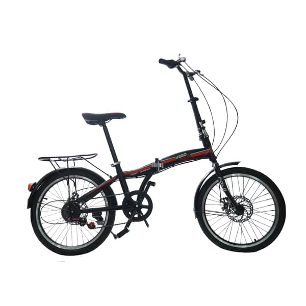 Vego Fold Folding Bike 6 Speed 20 Inch - Black