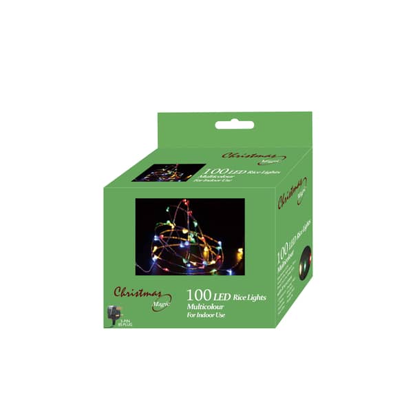 100 LED Rice Lights Multicolour 9.90m