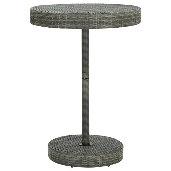 Vidaxl Garden Table Grey 75.5x106 Cm Poly Rattan Vidaxl Garden Table Grey 75.5x106 Cm Poly Rattan