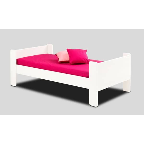 Wooden Base Single Bed Single Bed Without Mattress White Wooden Base Single Bed Single Bed Without Mattress White