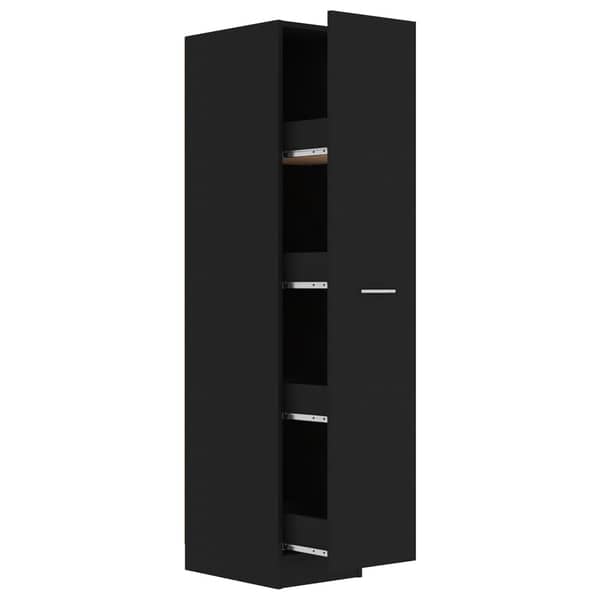 Vidaxl Apothecary Cabinet Black 30x42.5x150 Cm Engineered Wood Vidaxl Apothecary Cabinet Black 30x42.5x150 Cm Engineered Wood
