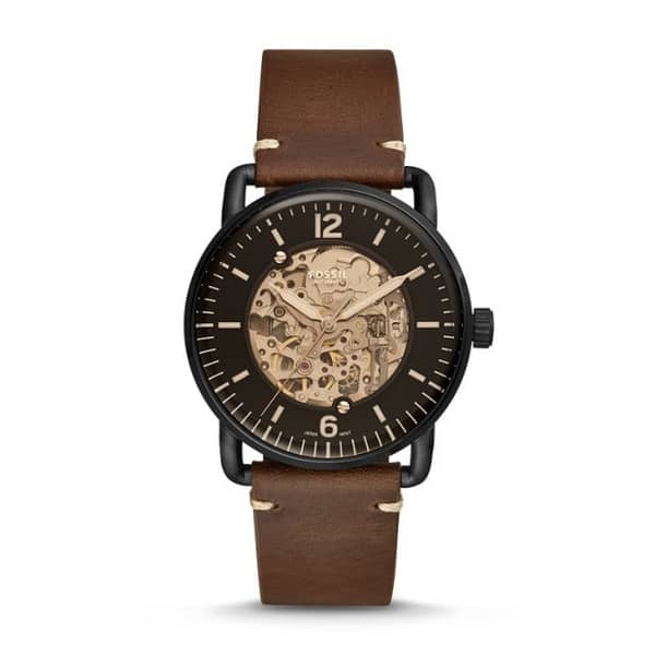 Fossil ME3158 Commuter Automatic Brown Leather Watch