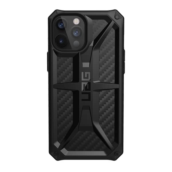Urban Armor Gear Rugged Lightweight Slim Shockproof Premium Monarch Protective Cover For iPhone 12 Pro Max Carbon Fiber