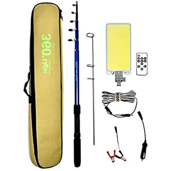 Al Saqer-conpex 360° Light Camping Light 800w, Multifunction Outdoor Led Fishing Rod Light 5m Camping Lantern Lamp With Ir Remote 3 Modes-high Power Camping Light