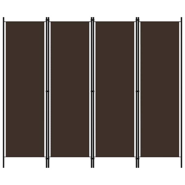 Vidaxl 4-panel Room Divider Brown 200x180 Cm Vidaxl 4-panel Room Divider Brown 200x180 Cm