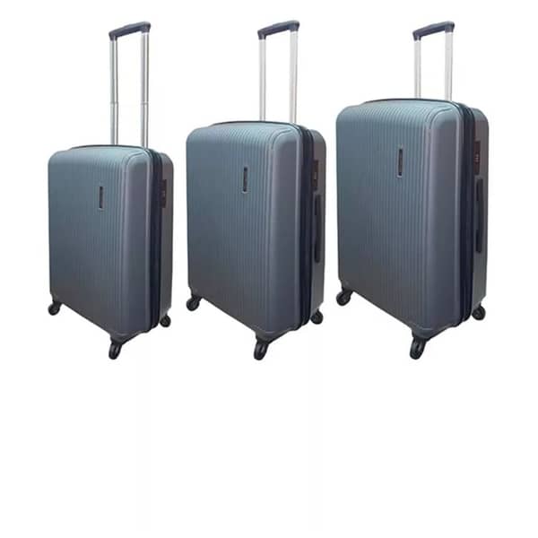 Highflyer Pinot Trolley Luggage Bag Grey 3pc Set - THPINOT3PC Highflyer Pinot Trolley Luggage Bag Grey 3pc Set - THPINOT3PC
