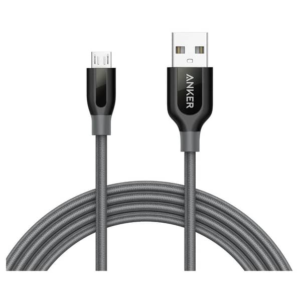 Anker Powerline+ Micro USB Power Cable 3m Grey For Samsung Phones - ANA8144HA1