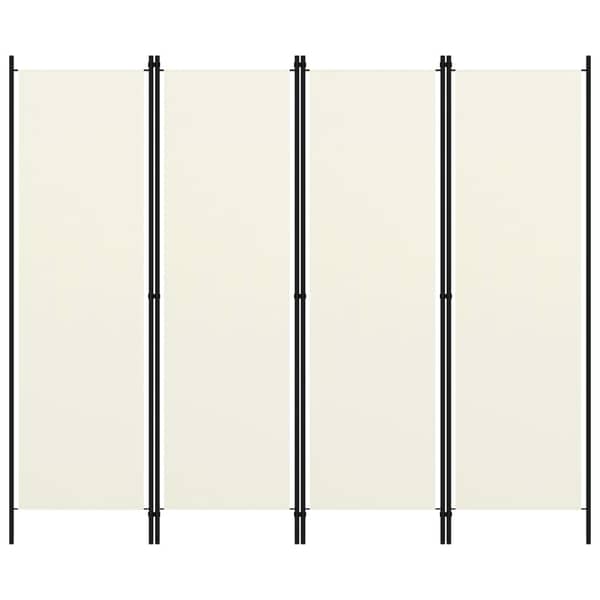 Vidaxl 4-panel Room Divider Cream White 200x180 Cm